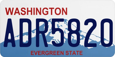 WA license plate ADR5820