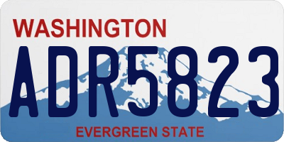 WA license plate ADR5823