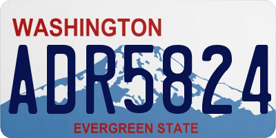 WA license plate ADR5824
