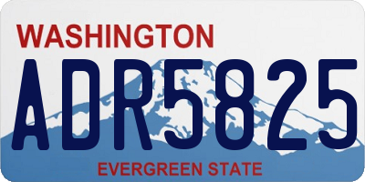 WA license plate ADR5825
