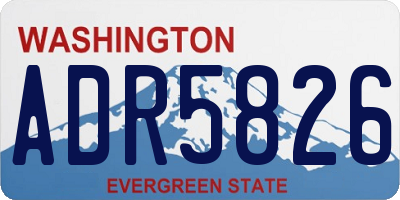 WA license plate ADR5826