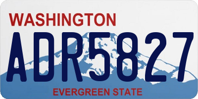 WA license plate ADR5827