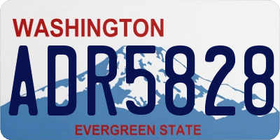 WA license plate ADR5828