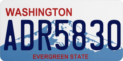 WA license plate ADR5830