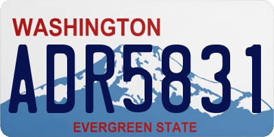 WA license plate ADR5831