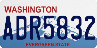 WA license plate ADR5832