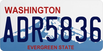 WA license plate ADR5836