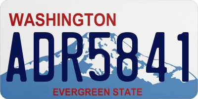WA license plate ADR5841