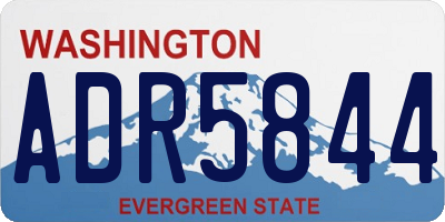 WA license plate ADR5844