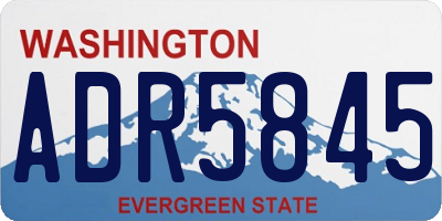 WA license plate ADR5845