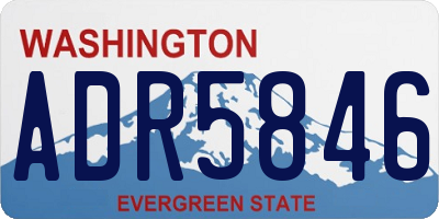 WA license plate ADR5846