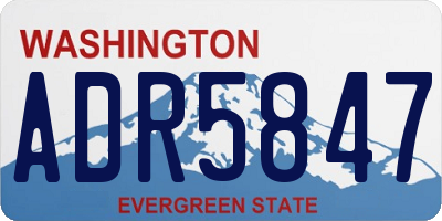 WA license plate ADR5847