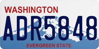 WA license plate ADR5848