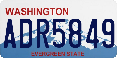 WA license plate ADR5849