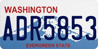 WA license plate ADR5853