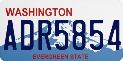 WA license plate ADR5854