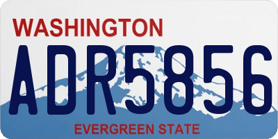 WA license plate ADR5856