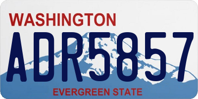WA license plate ADR5857