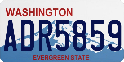 WA license plate ADR5859