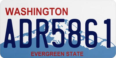 WA license plate ADR5861