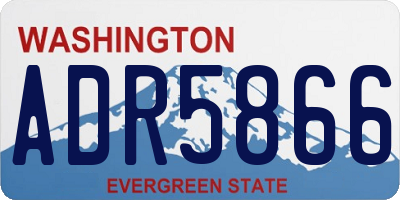 WA license plate ADR5866