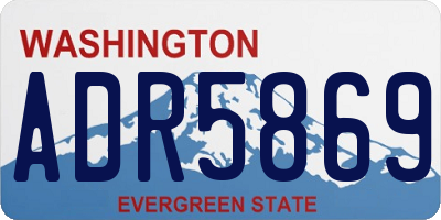 WA license plate ADR5869