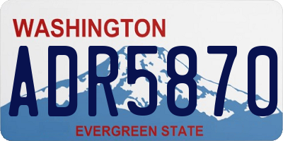 WA license plate ADR5870