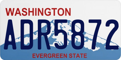 WA license plate ADR5872