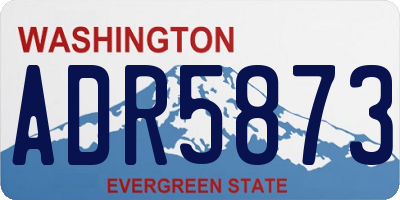 WA license plate ADR5873