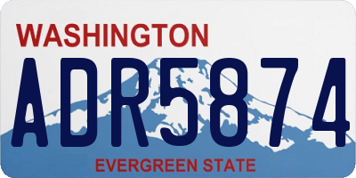 WA license plate ADR5874