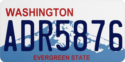 WA license plate ADR5876