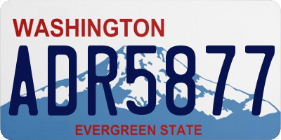 WA license plate ADR5877