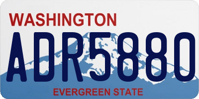 WA license plate ADR5880