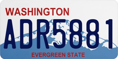 WA license plate ADR5881