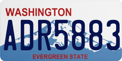 WA license plate ADR5883