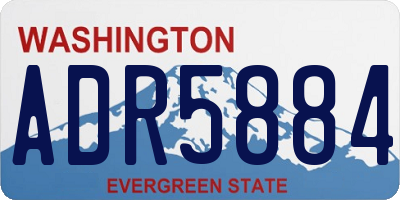WA license plate ADR5884