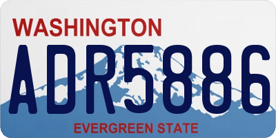 WA license plate ADR5886
