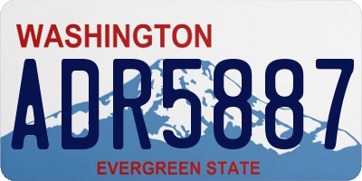 WA license plate ADR5887