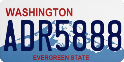 WA license plate ADR5888