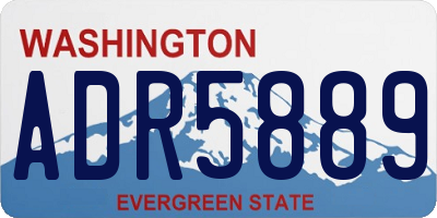 WA license plate ADR5889