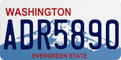 WA license plate ADR5890