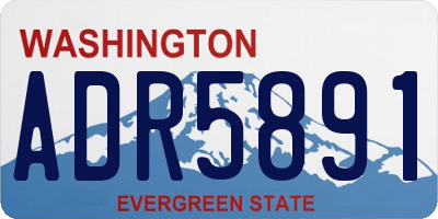 WA license plate ADR5891
