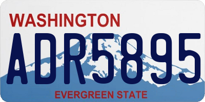 WA license plate ADR5895
