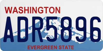 WA license plate ADR5896