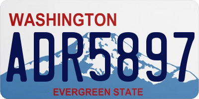 WA license plate ADR5897