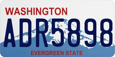 WA license plate ADR5898
