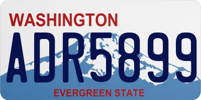 WA license plate ADR5899
