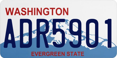 WA license plate ADR5901