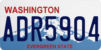 WA license plate ADR5904