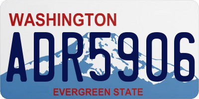 WA license plate ADR5906